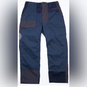 ENGINEERED GARMENTS Men's Navy, Gray, Purple Patchwork Fatigue Pants, Small (32)